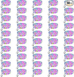 50 Pack Fairy Lights Battery Operated - 3 Speed Modes, 7Ft 20 LED String Twinkle Lights, Waterproof Copper Wire, Mini Firefly Light for Mason Jars Vases Christmas Decor, Multi-Colored