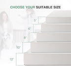Queen Mattress in a Box, 12 inch Mattresses for Platform Bed Double Size Daybed, Green Tea Memory Foam Mattress for Cool Sleep & Pressure Relief, Medium Firm