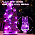 6PCS Fairy Lights Battery Powered with Remote, 7ft 20LEDs Pink Twinkle Mini Lights with Timer, Waterproof Small Silver Wire Firefly Starry for DIY Wedding Party Christmas