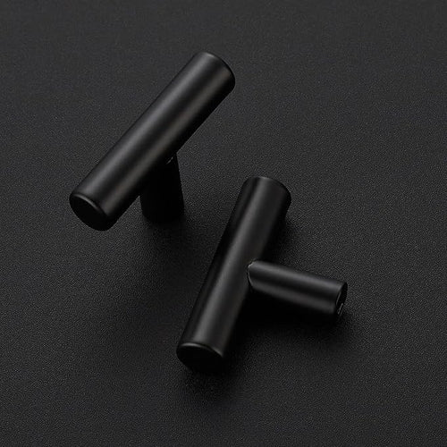 15 Pack Matte Black Cabinet Knobs - Kitchen Cabinet Knobs Black Cabinet Pulls for Kitchen Cabinet Drawer Stainless Steel Dresser Knobs for Cabinet Hardware 2in Length Single Hole T Bar