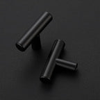 10 Pack Matte Black Cabinet Knobs - Kitchen Cabinet Knobs Black Cabinet Pulls for Kitchen Cabinet Drawer Stainless Steel Dresser Knobs for Cabinet Hardware 2in Length Single Hole T Bar