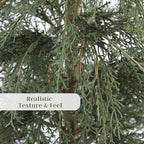 CG Hunter Holiday Collection, 4 ft Faux Cedar Tree, Premium Artificial Indoor Cedar Tree Stands 48 inTall, Pot–Perfect Christmas Decoration