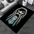CR Viking Symbol Rug; Odin Area Rug; Scandinavian Rug; 482.6 (63”x90”)=160x230cm