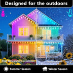 500Ft Outdoor LED Strip Lights Waterproof,Music Sync RGB IP68 Outside Led Rope Lights with App and Remote,Exterior for Deck,Balcony,Roof,Garden,Pool (150M)