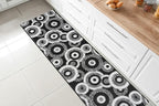 Custom Length Cut to Size Modern Farmhouse Carpet Runner Rug for Hallways, Non Slip Rubber Backed, 31 inch Wide X Customized Length, Geo Black, 31 inch X 7 feet