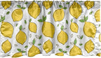Ambesonne Lemons Window Valance Pack of 2, Continuous Citrus Fruits Leaves Refreshing Cartoon Pattern, Rod Pocket Curtain Valances for Kitchen Bedroom, 42" X 12", Lime Green Earth Yellow