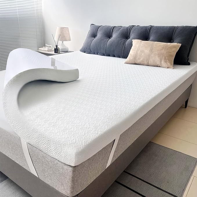 Airensky 4 Inch Memory Foam Mattress Topper, Cooling Gel Infused High Density Twin (39"x75") Topper with Removable Skin-Friendly Cover, Bed Topper for Pressure Relief Back Pain, CertiPUR-US Certified