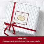 Mellanni Queen Sheets Set - 4 PC Iconic Collection Bedding - Hotel Luxury, Extra Soft, Cooling Bed Sheets - Wrinkle, Fade, Stain Resistant (Queen, Pin Stripe Gray)
