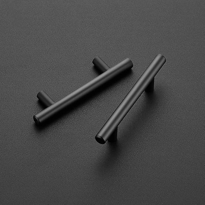 Ravinte 25 Pack 6 inch Cabinet Pulls Matte Black Stainless Steel Kitchen Cupboard Handles Cabinet Handles 3.5” Hole Center