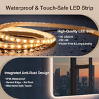 48''x30'' Lighted Mirrors for Bathroom Wall Backlit Rectangular Rounded Corners, LED Bathroom Mirror Frameless with Lights Anti Fog, Dimmable, 3 Colors,Tempered Glass, Shatter-Proof