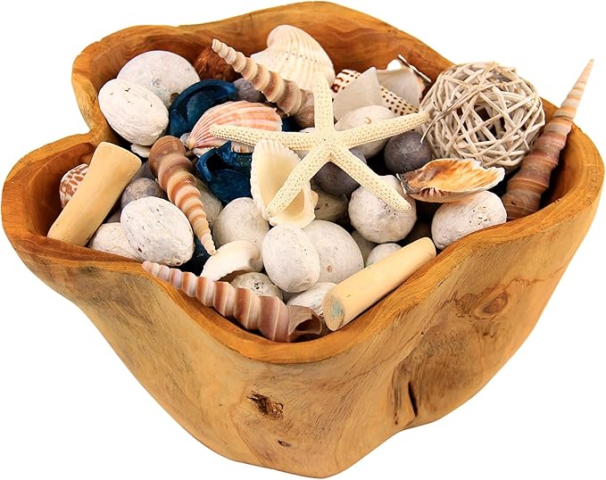 ANDALUCA Pacific Isles Scented Potpourri | Made in California Beach Home Décor | Large 20 oz Bag + Fragrance Vial | Scents Sandalwood and Coconut Blooms