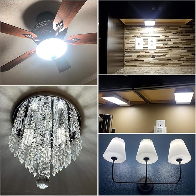 E12 LED Bulbs 12W Candelabra led Light Bulb,100 Watt Equivalent 1200lm Daylight White 5000K E12 Base LED Chandelier Light Bulbs Non-Dimmable LED Corn Bulbs, Pack of 6