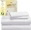 California Design Den California King Sheet Sets - 400 Thread Count Sateen, Natural 100% Cotton Bed Sheets Set, Deep Pocket Cooling and Durable Bedding - Polka Dot