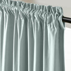 Lazzzy Velvet Blackout Curtains Thermal Insulated Room Window Drapes Super Soft Luxury Curtains for Living Room Bedroom Rod Pocket 2 Panels, Misty Blue, 52" W x 84" L