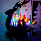 Blissun Christmas Lights, 50-Count Green Wire Light Set, Battery Operated Christmas Mini String Light with 8 Modes, 16 ft Fairy Lights for Christmas Tree Garden Wreath Decorations (1 Pack, Multicolor)