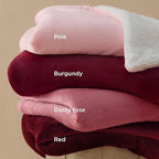 Bedsure GentleSoft Sherpa Fleece Blankets Queen Size for Bed - Thick and Warm Throw for Girls and Women, Soft Fuzzy Plush Queen Blanket for Winter, Dusty Rose, 90x90 Inches