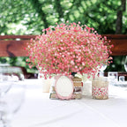 N&T NIETING Babys Breath Artificial Flowers Bulk, 24Pcs Fake Gypsophila Bouquet Flowers Real Touch Faux Babies Breath Arrangement for Wedding Floral Party Home Centerpieces Vase Decoration, Pink