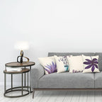 Ambesonne Botanical Throw Pillow Cushion Case Pack of 4, Minimalist Watercolor Painting Leaves Agave Branches Plant in a Pot, Modern Accent Double-Sided Digital Printing, 16", Quartz and Lavender
