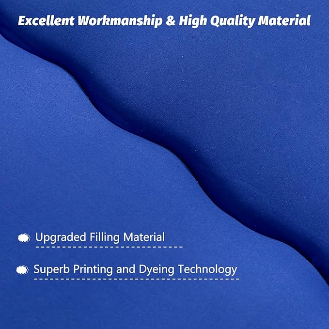 MAXYOYO Japanese Floor Mattress Futon Mattress, Thicken Sleeping Pad Foldable Roll Up Floor Futon for Adults Tatami Mat Dormitory Bed Lounger, Royal Blue, Twin Size