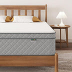 PurrJoys King Mattress, 12 Inch Hybrid King Size Mattress with Cooling Gel Memory Foam and Pocket Springs, CertiPUR-US Certified, Medium Firm