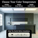 Ultralux 1x4 ft Surface Mount Ceiling Light Panel – Slim, Edge Lit, Flush Mount Flat Panel for Kitchen, Home & Office - TRIAC Dimmable, 3CCT Adjustable Color Temperature (Matte White, 1 Pack)