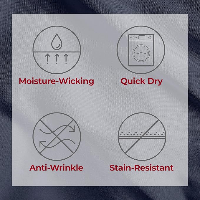 Mellanni Split King Sheets Set - 5 PC Iconic Collection Bedding - Hotel Luxury, Extra Soft, Cooling Bed Sheets - Wrinkle, Fade, Stain Resistant (Split King, Navy Blue)