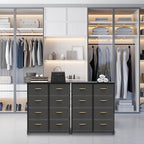 SIMPLE HOUSEWARE 8 Drawer Wide Dresser Tall Storage Tower, Dark Grey