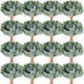 Tigeen 100 Pcs Artificial Eucalyptus Stems Leaves Bulk, 14'' Tall Silver Dollar Eucalyptus Stems Greenery Stems Fake Eucalyptus Plant Branches for Wedding Vase Bouquet Flower DIY Wreath Home Decor