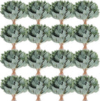 Tigeen 100 Pcs Artificial Eucalyptus Stems Leaves Bulk, 14'' Tall Silver Dollar Eucalyptus Stems Greenery Stems Fake Eucalyptus Plant Branches for Wedding Vase Bouquet Flower DIY Wreath Home Decor
