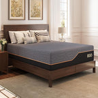 EGOHOME 14 Inch King Mattress, Copper Gel Memory Foam Mattress for Pain Relief, Therapeutic Mattress in a Box, CertiPUR-US Certified, Fiberglass Free Medium Mattress, Black