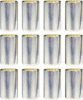 Silver Cylinder Vases for Centerpieces, Modern Glass Vase Set of 12 Decorative Hurricane Candle Holder for Pillar Candle Holders Flowers for Table Centerpiece, Sliver