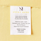 Sweet Home Collection 7 Piece Comforter Set Bag Solid Color All Season Soft Down Alternative Blanket & Luxurious Microfiber Bed Sheets, Yellow, Queen
