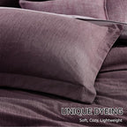 Monbix California King Comforter Set - 7 Pieces Cationic Dyeing Italian Plum Bed in a Bag Cal King Bed Sets with Comforter, Sheets, Pillowcases & Shams, Reversible Bedding Comforters Sets (108 * 92)