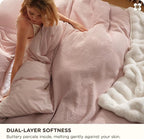 Bedsure Cotton Duvet Cover Queen - 100% Cotton Waffle Weave Pink Duvet Cover Queen Size, GentleSoft™ and Breathable Bedding Set for All Season, 3 Pieces, 90"x90"
