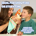 Bluey Sleepy Time Bingo Talking Plush, Soothing Baby Toy for Sleep, 7 Show Phrases & Theme Song, Cuddle Buddy