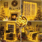 66Ft 200LED Warm White Christmas Lights Plug in,8 Modes Connectable String Light Classroom Lights Indoor Outdoor for Halloween Christmas Tree Bedroom Garden Decor (Clear Wire)