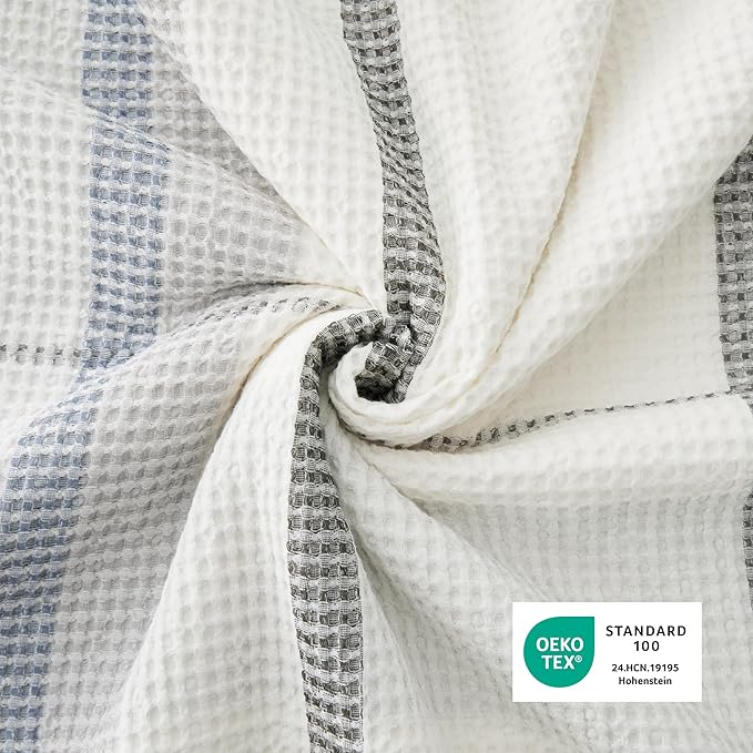 Bedsure Waffle Weave Duvet Cover Queen - 100% Cotton Boho Duvet Cover Set with 2 Pillowcases - Extra Soft Cream White Textured Comforter Cover with Zipper Closure (Queen, 90"x90")
