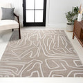 JONATHAN Y Graphic Lines High-Low Indoor Area Rug 8X10 Beige/Cream, Alcina Modern Scandinavian for Living Room, Bedroom, Kitchen, Easy-Cleaning, High Traffic, Pet-Friendly, Non-Shedding SND102A-8