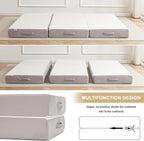 Folding Mattress, 6 Inch Memory Foam Tri-fold Mattress with Breathable & Washable Bamboo Fiber Fabric Cover, Foldable Guest Bed for Camping, Road Trip, Queen