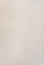 Eyely NCS101A-15 Scandinavian Odense Minimalist Angle Geometric Indoor Rug, Pet Friendly, Non-Shedding, Stain Resistant, Easy-Cleaning, Ivory/Cream, 12 ft. x 15 ft., Indoor/Outdoor, Area Rug