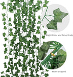 RECUTMS Fake Vines 24 Pack 173 FT Artificial Ivy Leaves Wall Decor Leaf Plants Greenery Garland Hanging Plant Vine Fake Leaf Vines for Room Garden Office Wedding Wall Decor
