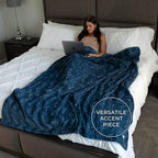 GRACED SOFT LUXURIES Throw Blanket Oversized Warm Cozy Comfy Cuddly Elegant Softest Faux Fur for Home, Couch, Bed, Sofa, Chair, Travel (XL 60" x 80", Blue)