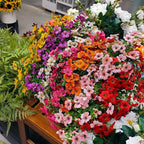 28 Bundles Silk Daisy Fake Plants Faux Flowers UV Resistant Fake Bushes Plastic Artificial Flowers Faux Outdoor Indoor Plants for Spring Summer Decoration (7 Colors)