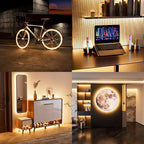 PAUTIX 5V USB COB LED Strip Light 6.56ft/2m 1200lm, 640LEDs Dimmable 3000K Warm White CRI90+ with RF Remote TV Backlight,Flexible Under Cabinet Tape Light for Bedroom,Kitchen,Home,Office DIY Lighting