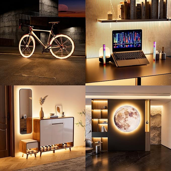 PAUTIX 5V USB COB LED Strip Light 6.56ft/2m 1200lm, 640LEDs Dimmable 3000K Warm White CRI90+ with RF Remote TV Backlight,Flexible Under Cabinet Tape Light for Bedroom,Kitchen,Home,Office DIY Lighting