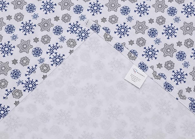 RUVANTI Flannel Sheets Full Size - 100% Cotton Double Brushed Bed Sheets Set, Deep Pockets 16 Inches, All Seasons Breathable & Extra Soft Full Sheets, Warm & Cozy, 4 Piece, Snow Flake Grey
