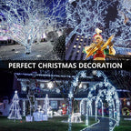 Connectable 240LED 88Ft 13Modes Christmas Lights Outdoor Indoor | Extendable Green Wire Christmas String Lights with Timer | Twinkle Fairy Light Plug in for Xmas Tree Garden Decor Party (Cool White)