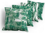 Ambesonne Vintage Throw Pillow Cushion Case Pack of 4, Abstract Grunge Effect Brushstrokes and Waving Striping Stains Paisley Drops, Modern Accent Double-Sided Digital Printing, 20", Forest Green