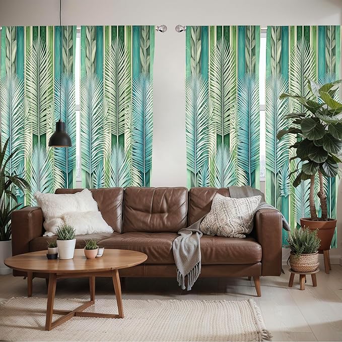 Ambesonne Fall Window Curtain Panels 4 Pack, Happy Autumnal Colors with Birds in Nests Cartoon Illustration Print, Lightweight Set with Rod Pocket, 4 Panels of 28" x 95", Cinnamon Amber and Orange