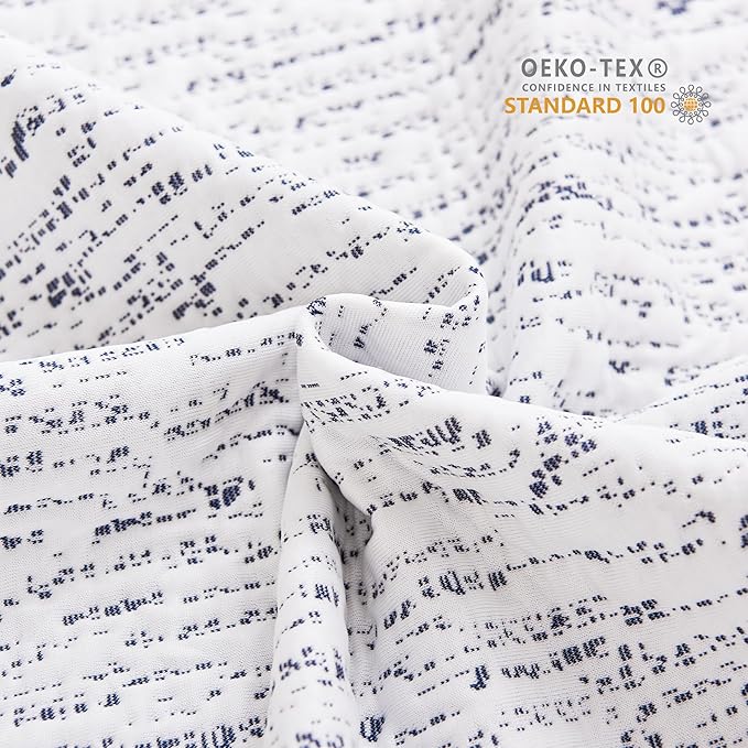 3 Inch Queen Mattress Topper Cover (Only Cover) Mattress Topper Protector Bedding Removable Mattress Encasement with Zippers and Straps